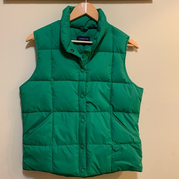 Lands' End Jackets & Blazers - LANDS’ END bright green down vest